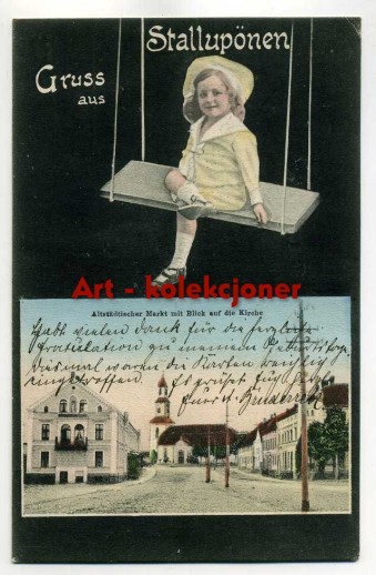 Stołupiany - Stalluponen - Dziewczynka - Rynek - Gruss