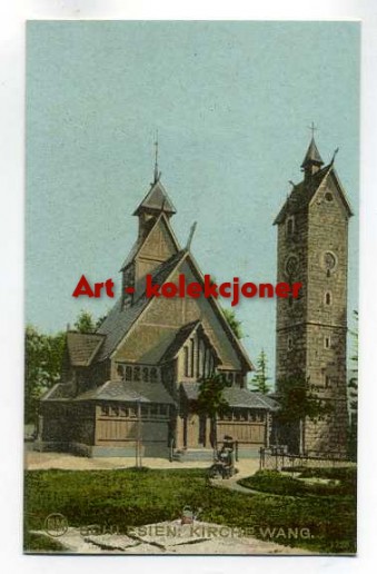 Karpacz - Krummhubel - Kościół Wang - Chromolitografia