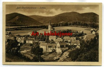 Jedlina Zdrój - Bad Charlottenbrunn - Kościół - Domy