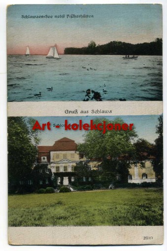 Sława - Schlawa - Pałac - Schloss - Jezioro