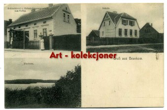 Bronków - Brankow gm. Bobrowice - Szkoła - Sklep Kolonialny