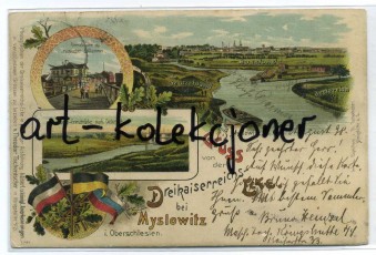 Mysłowice - Myslowitz - Trójkąt Trzech Cesarzy - Litografia