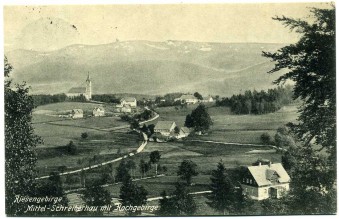 Szklarska Poręba - Schreiberhau - Widok na Kościół,Pensjonaty